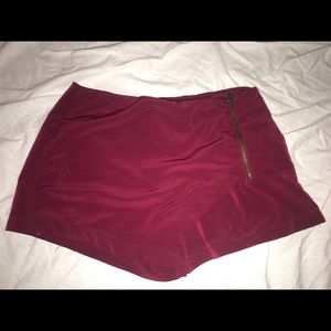 Burgundy skort